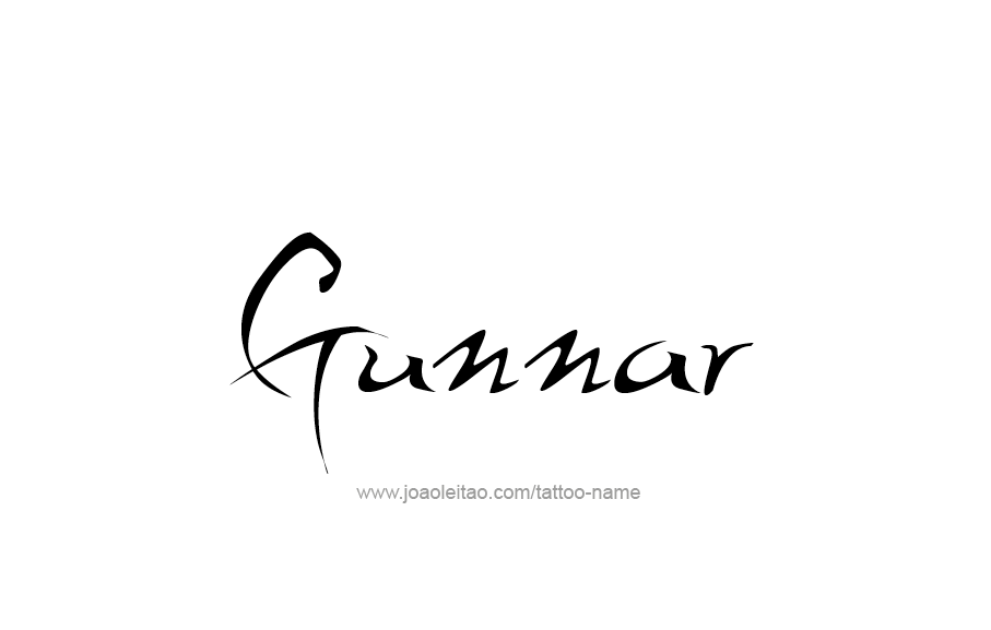 Tattoo Design  Name Gunnar   