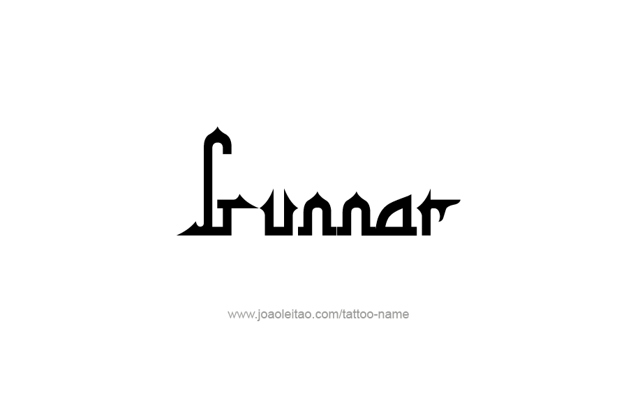 Tattoo Design  Name Gunnar   