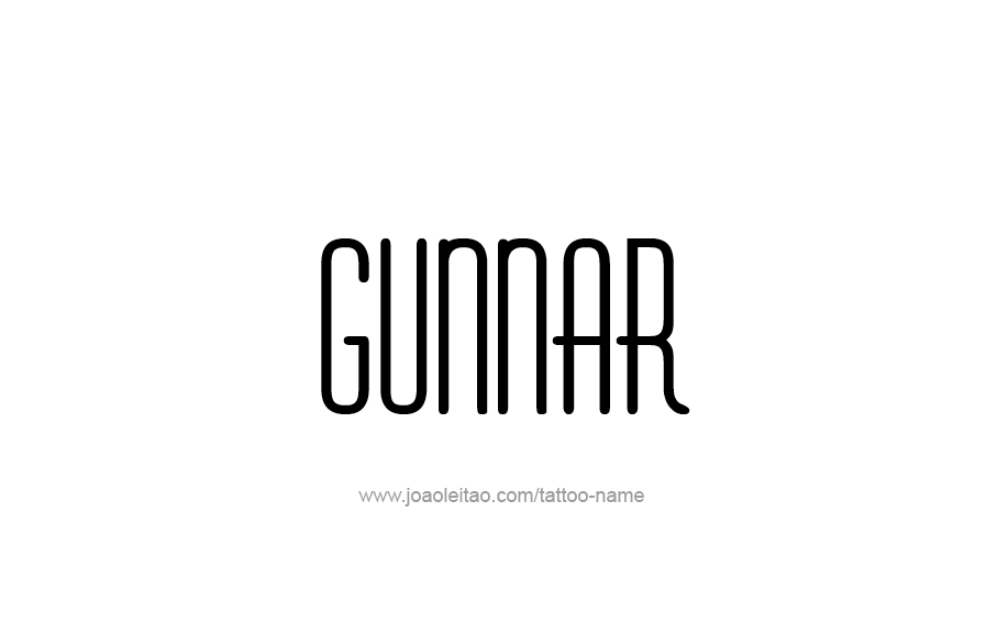 Tattoo Design  Name Gunnar   