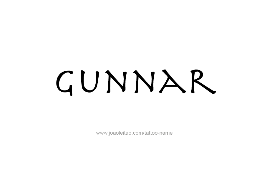 Tattoo Design  Name Gunnar   