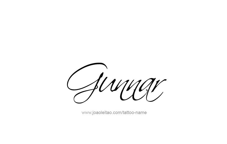 Tattoo Design  Name Gunnar   