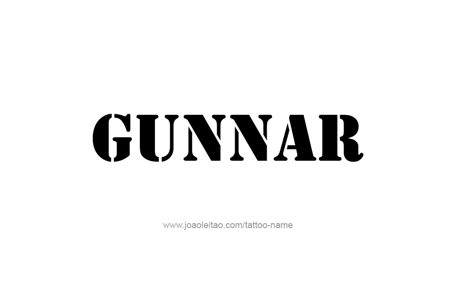 Tattoo Design  Name Gunnar   