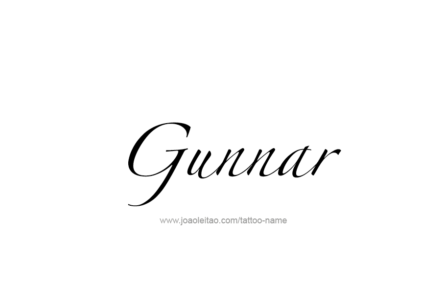 Tattoo Design  Name Gunnar   