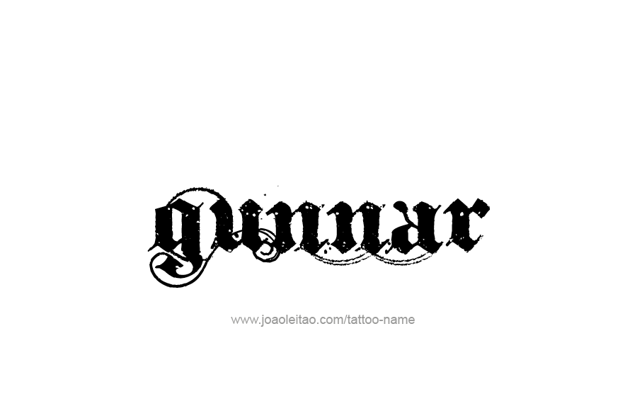 Tattoo Design  Name Gunnar   