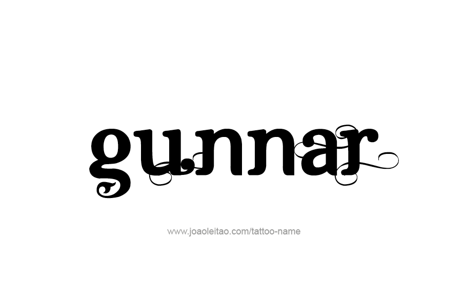 Tattoo Design  Name Gunnar   