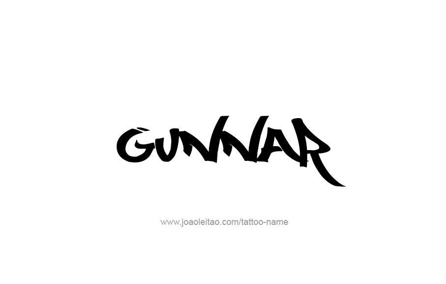 Tattoo Design  Name Gunnar   