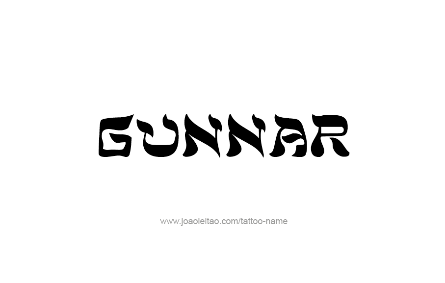 Tattoo Design  Name Gunnar   