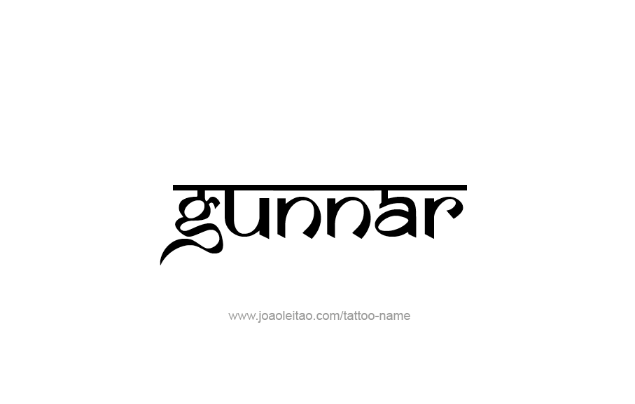 Tattoo Design  Name Gunnar   