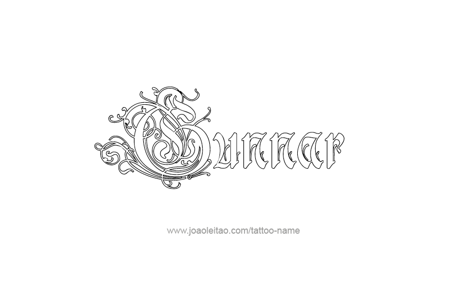 Tattoo Design  Name Gunnar   