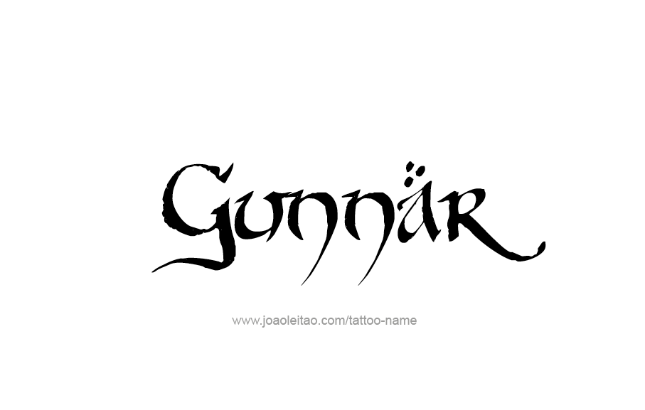 Tattoo Design  Name Gunnar   