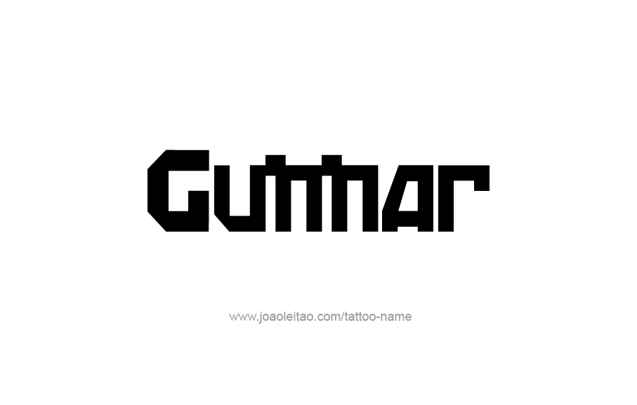 Tattoo Design  Name Gunnar   