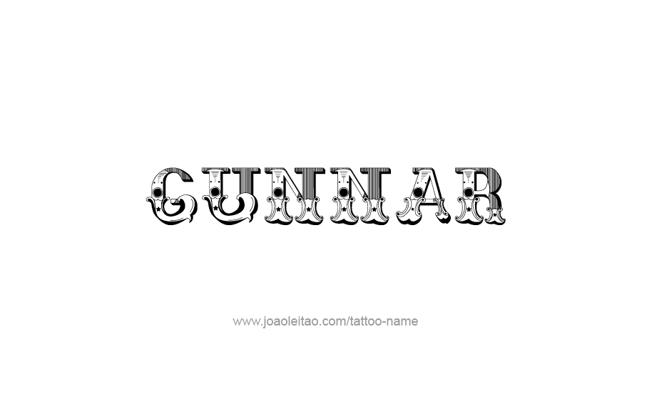 Tattoo Design  Name Gunnar   