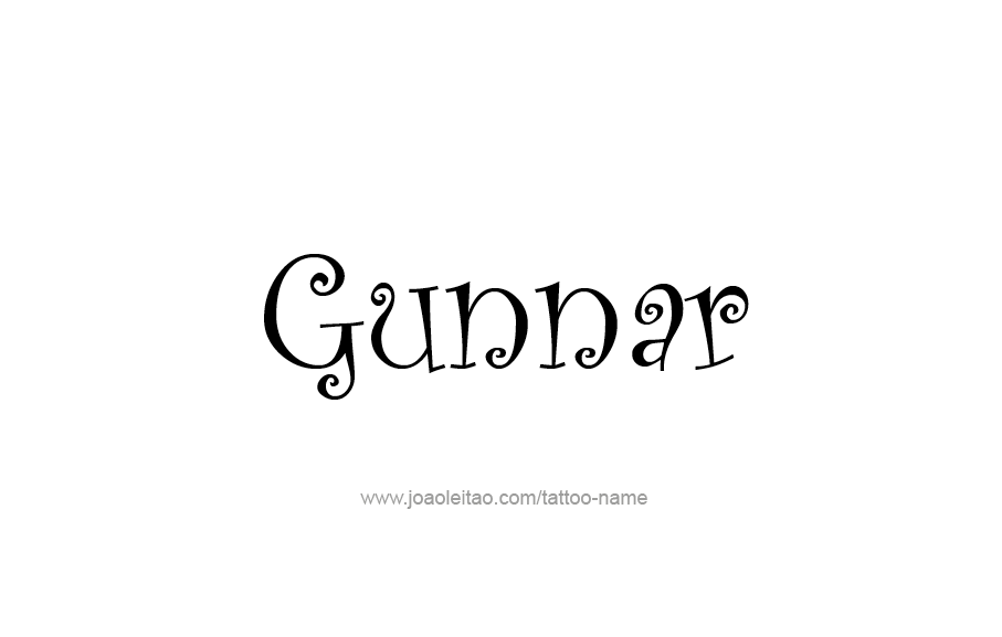 Tattoo Design  Name Gunnar   