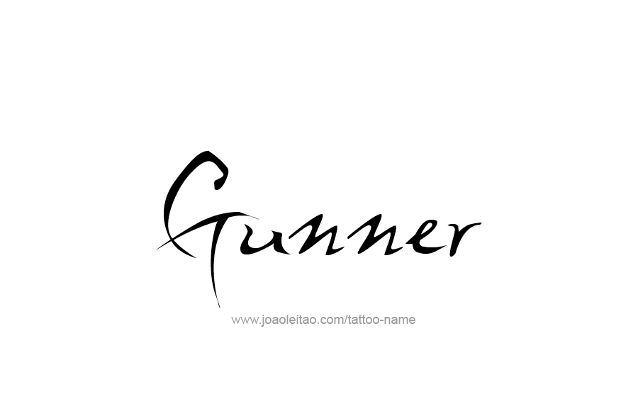 Tattoo Design  Name Gunner   