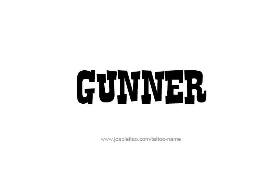 Tattoo Design  Name Gunner   