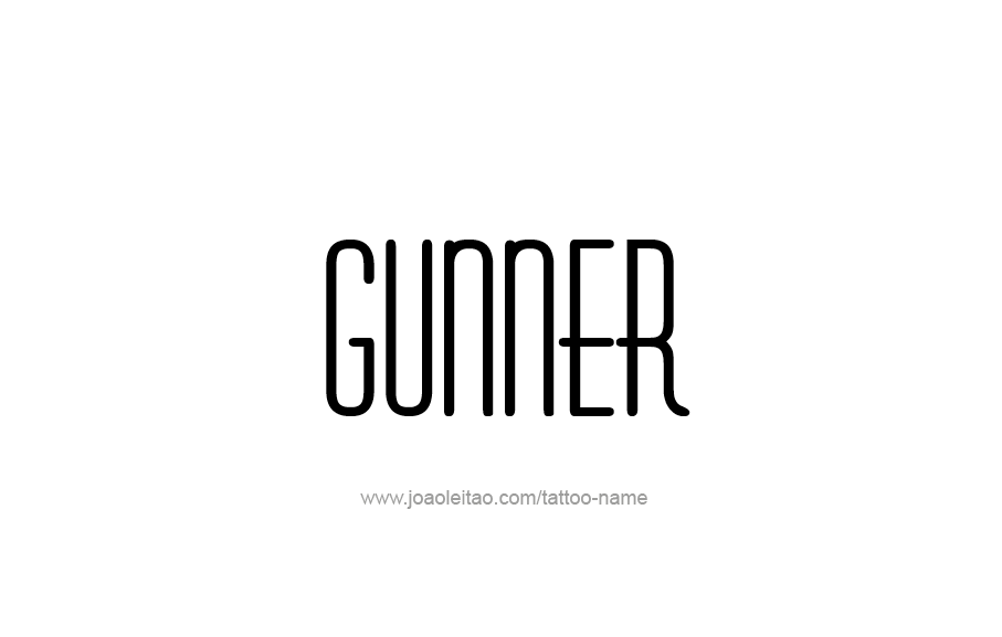 Tattoo Design  Name Gunner   