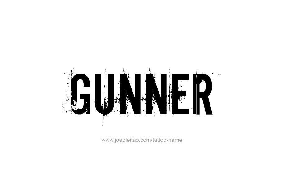 Tattoo Design  Name Gunner   