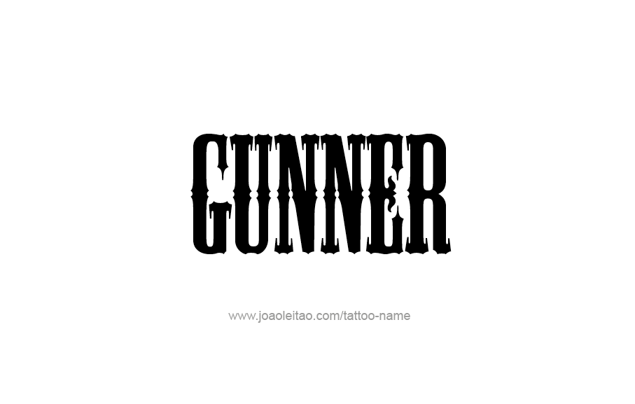 Tattoo Design  Name Gunner   