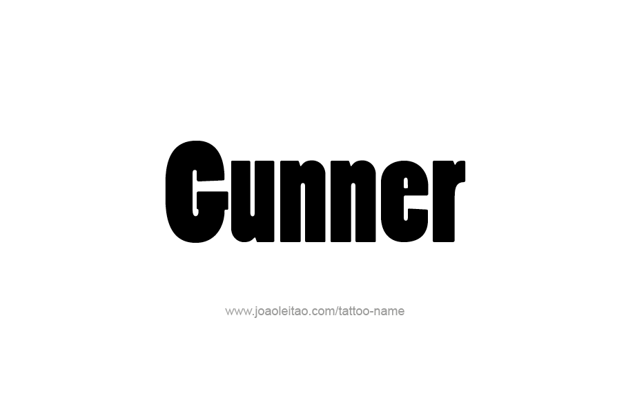 Gunner Name Tattoo Designs