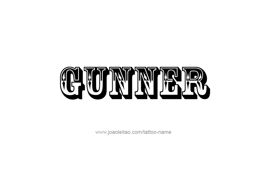 Tattoo Design  Name Gunner   