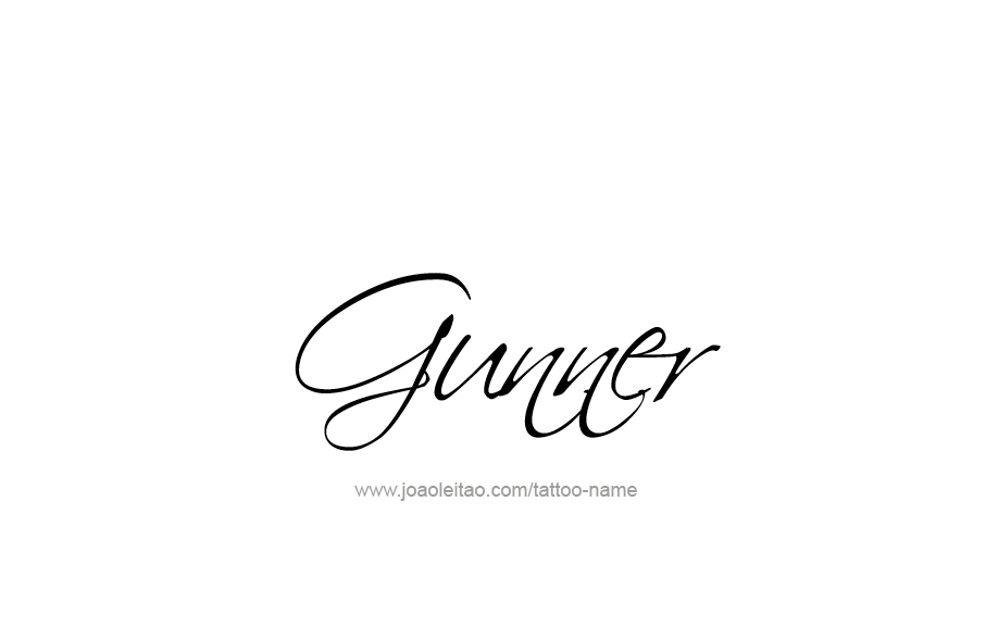 Tattoo Design  Name Gunner   