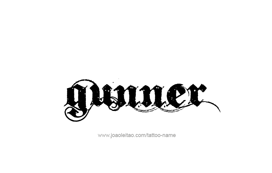 Tattoo Design  Name Gunner   