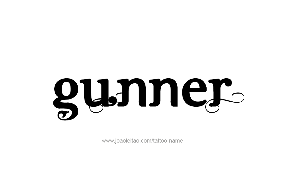 Tattoo Design  Name Gunner   