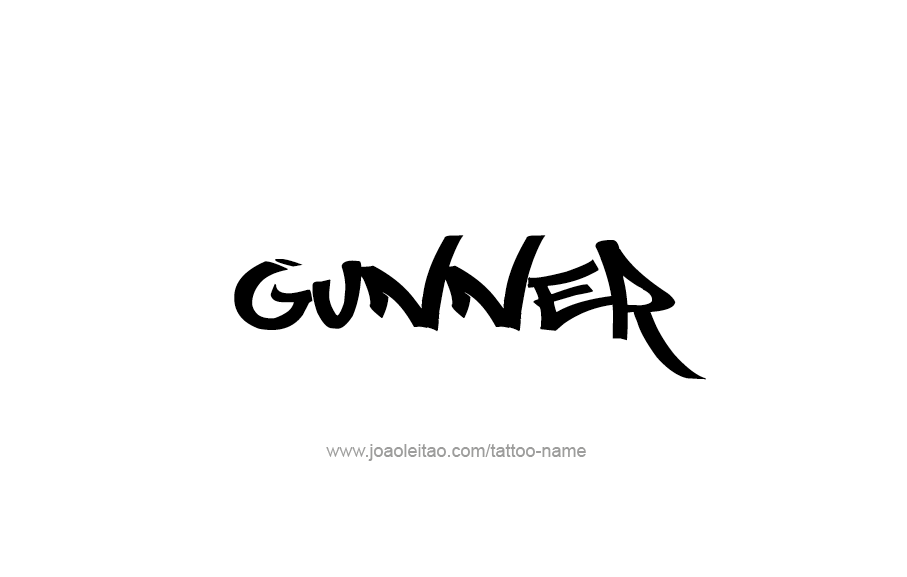 Tattoo Design  Name Gunner   