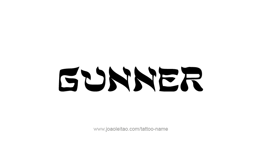 Tattoo Design  Name Gunner   