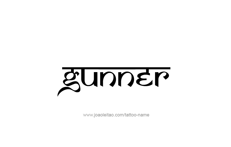 Tattoo Design  Name Gunner   