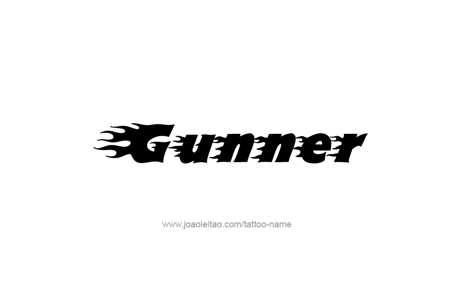 Tattoo Design  Name Gunner   