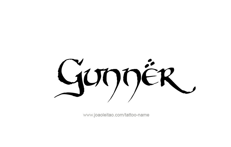 Tattoo Design  Name Gunner   