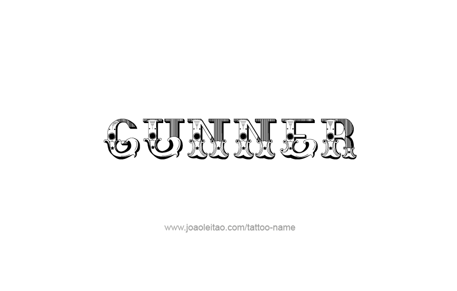 Tattoo Design  Name Gunner   