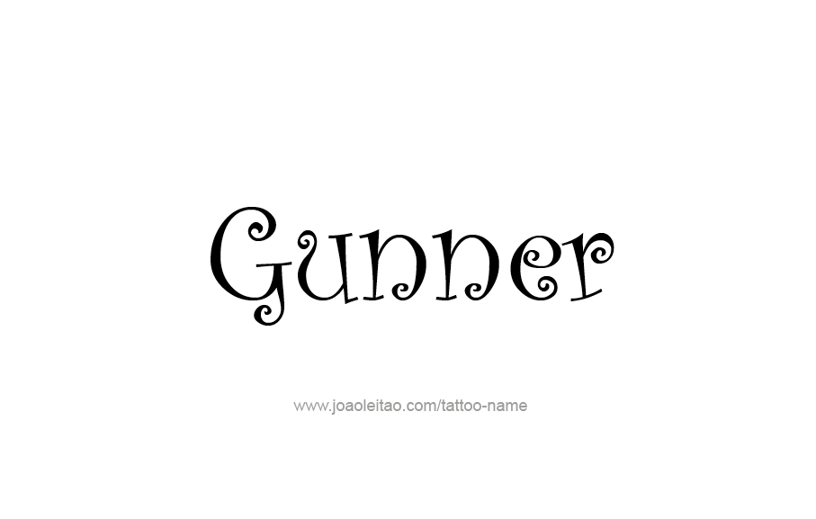 Tattoo Design  Name Gunner   