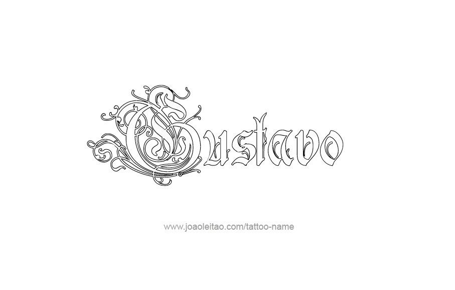 Tattoo Design  Name Gustavo   