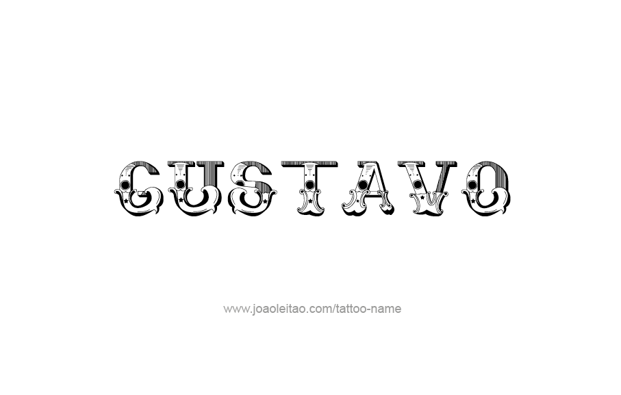 Tattoo Design  Name Gustavo   