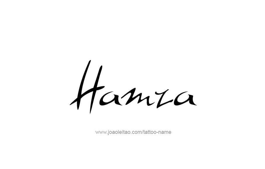 Tattoo Design  Name Hamza   