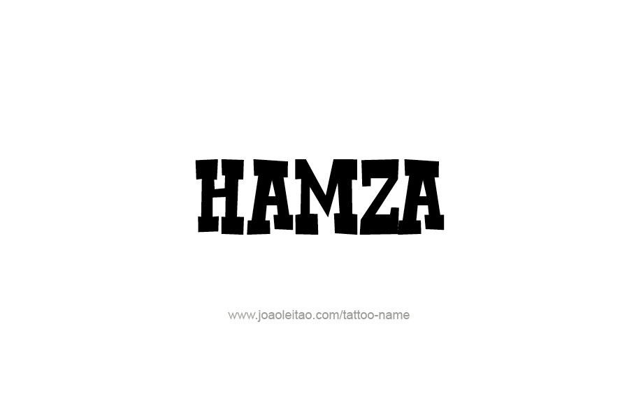 Tattoo Design  Name Hamza   