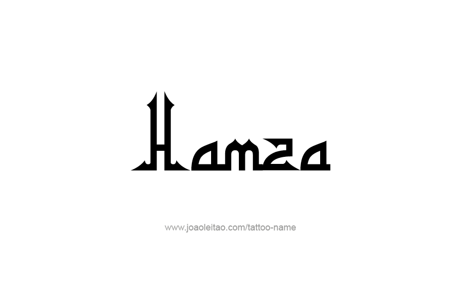 Tattoo Design  Name Hamza   
