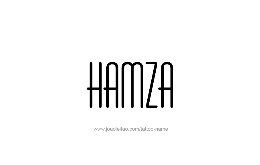 Tattoo Design  Name Hamza   