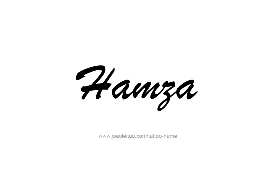 Tattoo Design  Name Hamza   