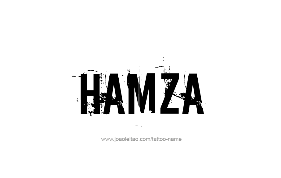 Tattoo Design  Name Hamza   