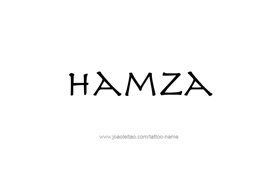 Tattoo Design  Name Hamza   