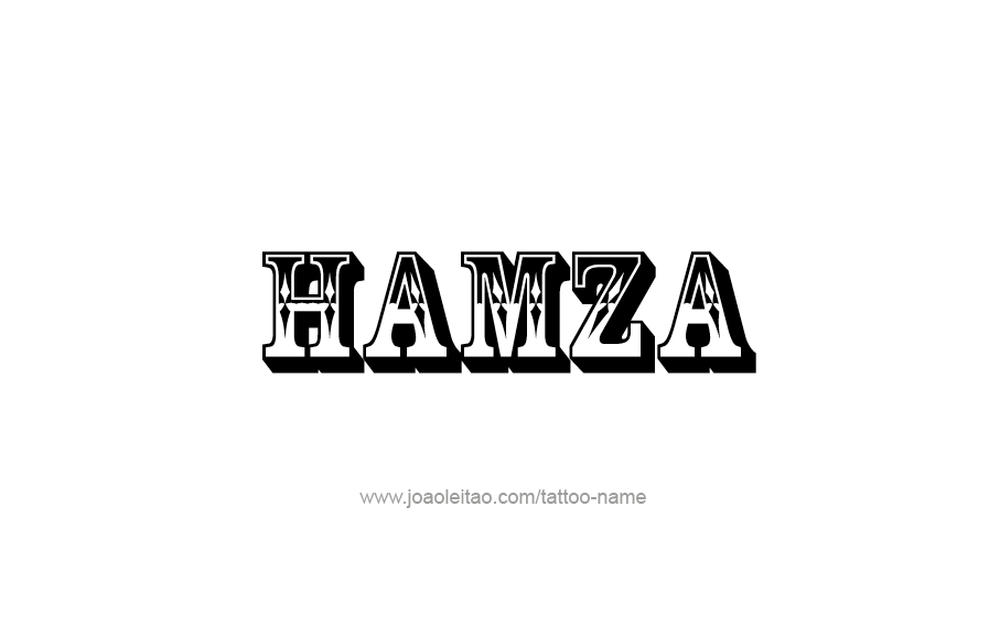 Tattoo Design  Name Hamza   