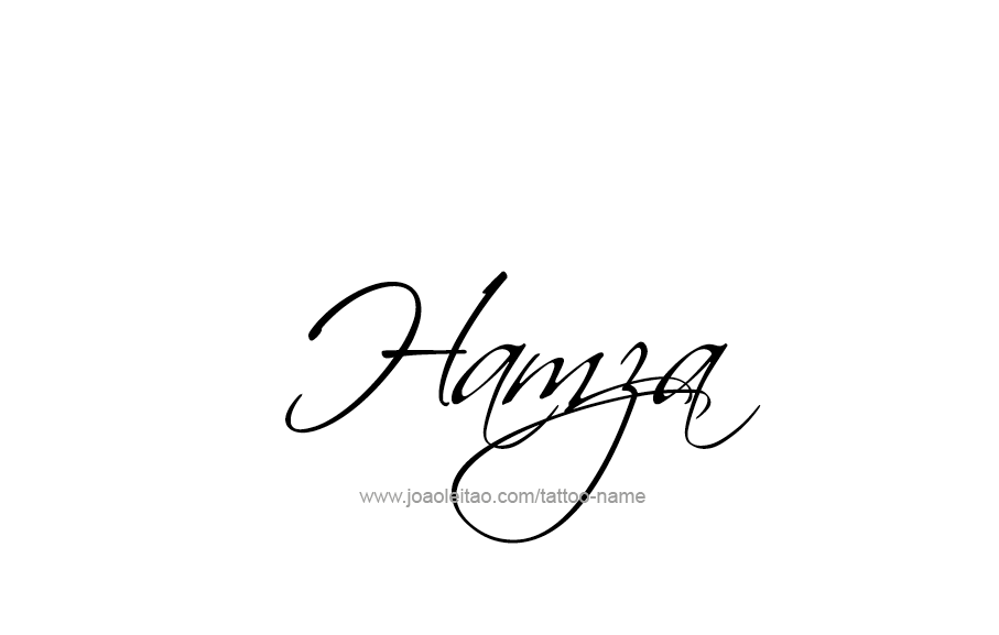 Tattoo Design  Name Hamza   