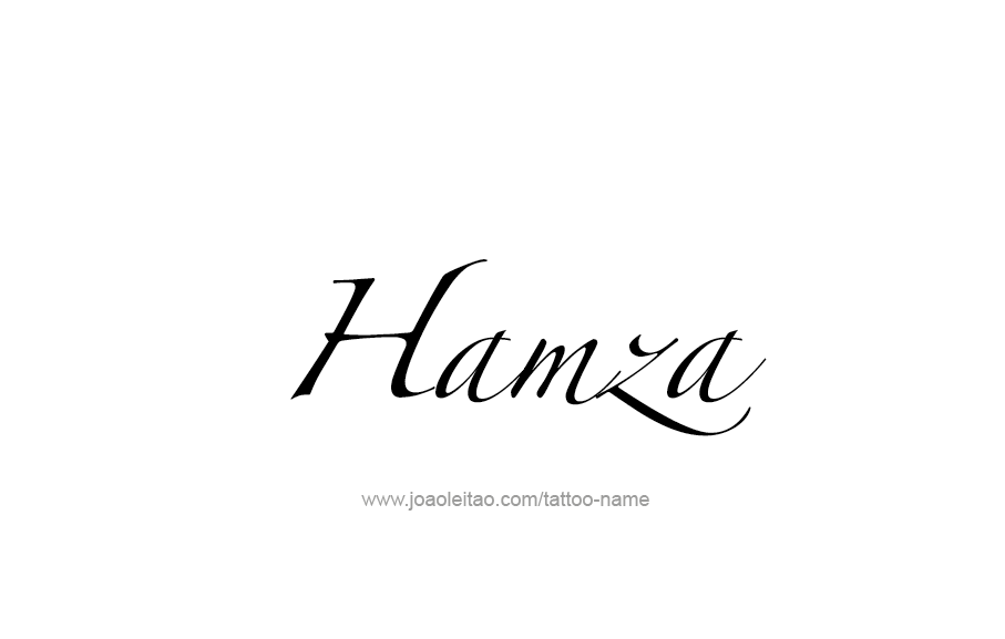 Tattoo Design  Name Hamza   