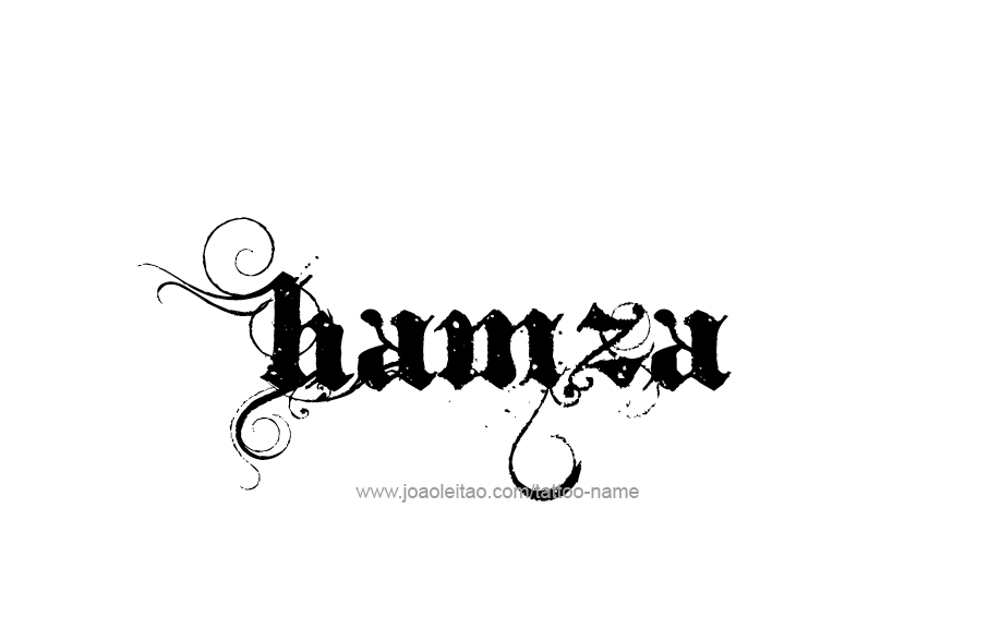 Tattoo Design  Name Hamza   