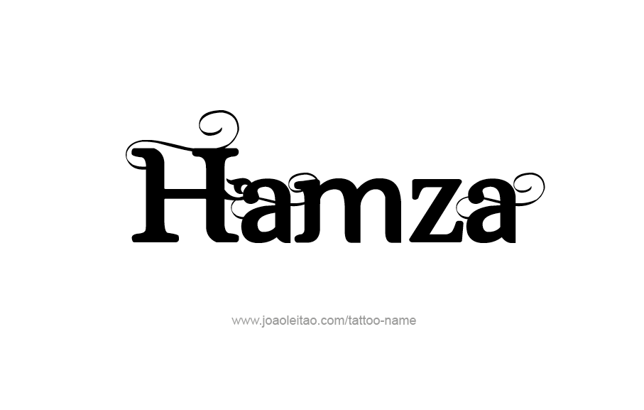 Tattoo Design  Name Hamza   