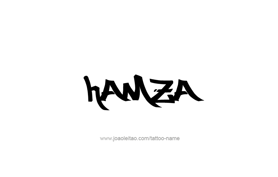 Tattoo Design  Name Hamza   