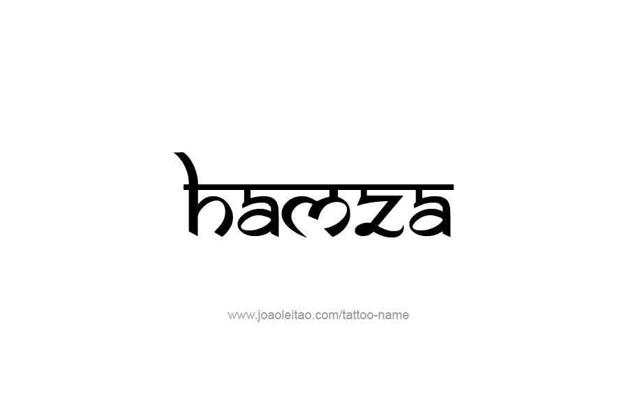 Tattoo Design  Name Hamza   